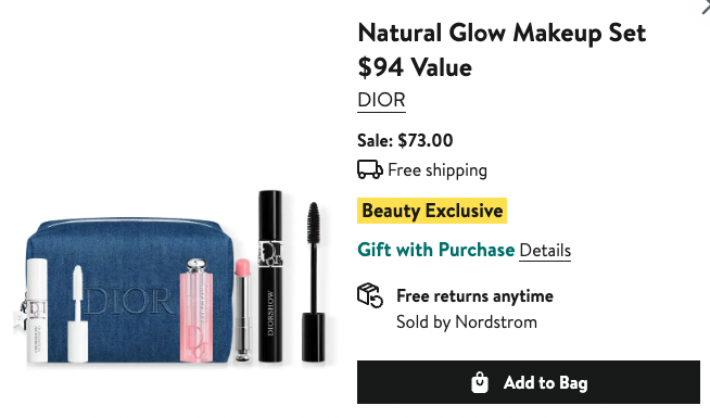 Nordstrom Dior Glow Set